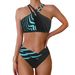 Verve 2025 New Swimsuit Triangle Halter Cross Bikini Two-Piece Plus Size Women's Swimwear_ecoleips.com