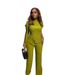 Women's Autumn Fashionable Casual Solid Color Two Piece Set Irregular Pants Polyester Spring/Summer Regular Thickness_ecoleips.com
