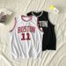 Unisex Digital Print Sports Vest - Loose Fit Boxy Style Longline Sleeveless Top With Graphic Design For Basketball & Streetwear_ecoleips.com