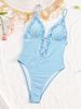 Women's Clothing Women's Style Swimsuit Tie Up Push Up Design Small Lace Trim Ruffled Edge Bikini Quick-Dry Polyester, Modest Coverage_ecoleips.com