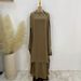 Women's Clothing Plus Size Clothes Effortless Elegance Big Swing Solid Color Robe Dress - Lightweight Plus Size Daily Outfit With Relaxed Fit_ecoleips.com