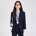 Women's Gray Suit Petite-Fit Formal Attire Ideal For College Students Teacher Qualification Interviews And Workplace Commuting_ecoleips.com