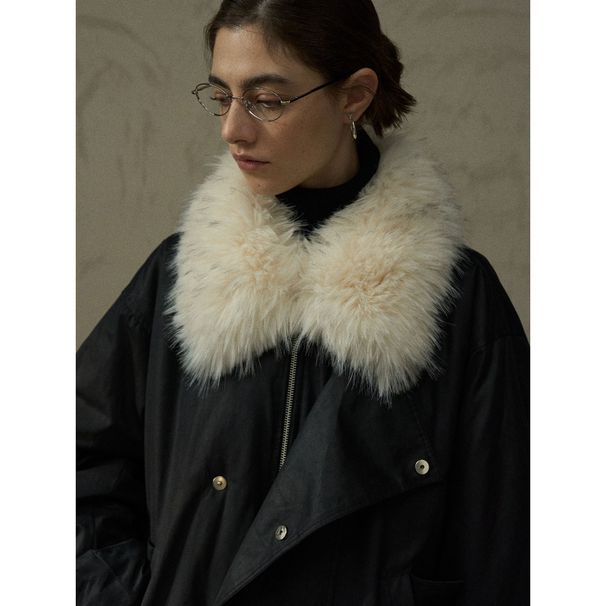girl COLNE Winter New DuPont Far Infrared Antibacterial Warm Cotton Fur Collar Parka Jacket For Women C5488_ecoleips.com