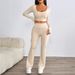 AD634 New Cross-Border Nude-Feel Fashionable Casual High-Waisted Fitness Wear For Women Sports Running Yoga Set_ecoleips.com