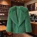 Autumn And Winter New Lapel Fur Coat Women's Fur Jacket Loose Medium And Long Coat Women's Clothing_ecoleips.com