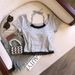 Women's Halter Neck T-Shirt False Two-Piece Lace Bow Detail Fitted Crop Top for Summer_ecoleips.com