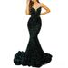 Women’s Clothing Autumn And Winter Christmas Dress Women's Long Swing Tube Top Sequined Long Dress Party Evening Dress Sequined Tail_ecoleips.com
