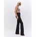 Women's Stretch Flared Jeans | Mid-Rise Bootcut | Vintage Wash Denim | Comfortable Loose Fit | Black Casual Pants_ecoleips.com