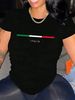 2026 Summer Fashion T-Shirt Trendy Loose Fit Casual Short Sleeve Printed Top_ecoleips.com