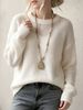 Hollow Rib Knit Sweater, Lightweight Loose Jumper_ecoleips.com