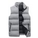 Women's Clothing Winter Vest Sleeveless Jacket - Fleece Lined Stand Collar Slim Fit Waistcoat For Casual Outwear (Black, Gray, Navy, Red, Burgundy)_ecoleips.com