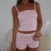 Verve KaiKuo Y2K Hot Girl Style Camisole Vest Shorts Set Women's Clothing 2025 Summer_ecoleips.com