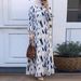 In Stock Cross-Border New Printed Middle Eastern Muslim Malay Full Sleeve Round Neck Robe Long Dress Factory Wholesale_ecoleips.com