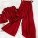 Women's Clothing 200 Pounds Fat Girl Summer New Fashion Suit Short Sleeved Tops Casual Wide Leg Pants Two Piece Suit_ecoleips.com
