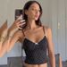 European And American Fashion Polka Dot Suspender Women's 2026 Summer New Spice Girl Deep V Bow Sleeveless Slim-fitting Top_ecoleips.com