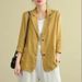 Original Foreign Trade Italian Women's Clothing Clearance Sale, Unbranded Cotton-linen Blazer, Loose Casual Long-sleeve_ecoleips.com