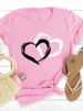 European American Cross-border Foreign Trade Wholesale Clothing, Simple And Stylish Heart-shaped Round Neck Plus-size_ecoleips.com
