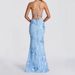 Women's Clothing Women's 3D Embroidered Backless Cross Strap Long Dress Exquisite Floral Banquet Style Autumn_ecoleips.com