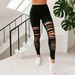 European And American Cross-Border Solid Color Simple Milk Silk Leggings Women's Tight Ripped Yoga Pants In Stock_ecoleips.com
