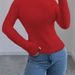 Luxury Faux Mink Soft Knit Sweater - Slim Fit Long Sleeve Turtleneck Top For Women, Elegant Fall & Winter Pullover (White, Black, Red, Deep Pink)_ecoleips.com