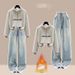 Fleece-Lined Winter Set: Cozy Hoodie & High-Waisted Stretch Jeans (S-2XL, Warm & Stylish, Casual Outfit)_ecoleips.com