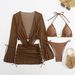 Sexy Women's Bikini Swimsuit Set Four-Piece Fashionable Swimwear Ideal For Beach And Pool Activities_ecoleips.com