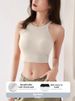 Women's Sexy Backless Halter Neck Camisole Tank Top Padded Bra One Piece Design Cropped Top_ecoleips.com