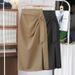 Women's High-Waisted Midi Skirt Spring Autumn New Style Elegant Irregular Bodycon Slit A-Line Skirt For Suit_ecoleips.com