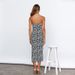 Summer Daisy Print Slim Fit Split Strap Midi Dress Casual Daily Vacation Wear Sundress For Women_ecoleips.com
