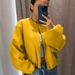 Women's Autumn/Winter Baseball Jacket Bomber Style Round Neck Drop Shoulder Lantern Sleeve Zipper Cardigan Streetwear_ecoleips.com