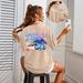 Women's Casual Round Neck Short Sleeve T-Shirt Multi-Color Style Simple Fashionable Sports Top Solid Printed Loose Fit_ecoleips.com