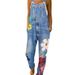 Women's Clothing Sale Washed Cotton Polyester Printed Casual Jeans Non Elastic Comfortable Overalls Trousers_ecoleips.com