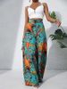 Women's Printed Wide Leg Trousers Elastic Waist Fashionable And Elegant Summer Vacation Style New Arrivals_ecoleips.com