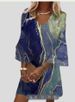 Women's Clothing Women's V Neck Dress Versatile All Over Print Fashion New Arrival_ecoleips.com