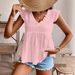 Aria Basics Aria Basics 2024 Spring Autumn New Women's Clothing European And American Sexy Deep V Lace Collar Long Sleeve Slim Fit T-Shirt_ecoleips.com