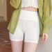 Women's Ice Silk Seamless High Waist Safety Pants Summer Hip Lifting Three Quarter Boxer Shorts Anti Exposure Barbie Leggings_ecoleips.com