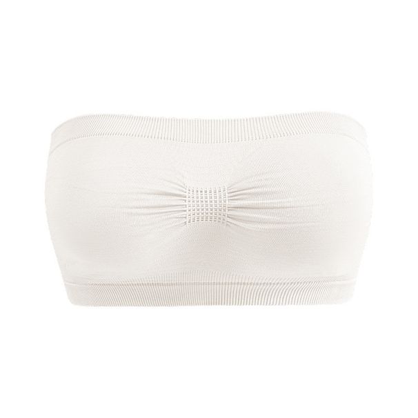 Aria Basics Aria Basics Cross-border Foreign Trade European And American Plus-size Strapless Women, No Padding, Breathable, One-line Ruched Wrap_ecoleips.com