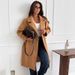 Winter Fashion Wool-Like Coat For Women – Oversized Long Sleeve Trench Coat With Pockets, Double-Breasted & Comfortable (Wine Red/Black/Khaki/Brown)"_ecoleips.com