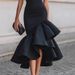 Slim Fitting Asymmetrical Ruffle Dress Elegant New Arrival Women's Clothing Dress_ecoleips.com