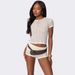 European And American Style 2025 Summer New Fashion Elegant Sweet Hot Girl Solid Color Hollowed-out Slim-fit Ruched_ecoleips.com