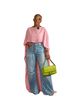 TW896 Women's Elegant Loose Mesh Cape Top with Batwing Sleeves And Waist Exposing European And American Summer Style_ecoleips.com