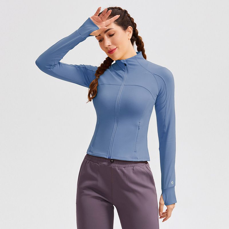 Women's Long Sleeved Yoga Top Slim Fit Stretchy High End Elegant for Running And Fitness_ecoleips.com