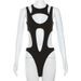 Summer Women's Slim Bodysuit European American Style 2026 New Sexy Hot Girl Fashion Hollow Splicing Solid Color Jumpsuits Rompers_ecoleips.com