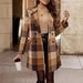 Classic Checked Wool-Blend Trench Coat – Oversized Fit, Notched Lapel, Dual Pockets (Camel/Beige, S-XXL, Vintage Office-to-Outfit Staple)_ecoleips.com