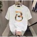Women's Clothing Short Sleeved T Shirt Summer Cartoon Printing Design Loose Top_ecoleips.com