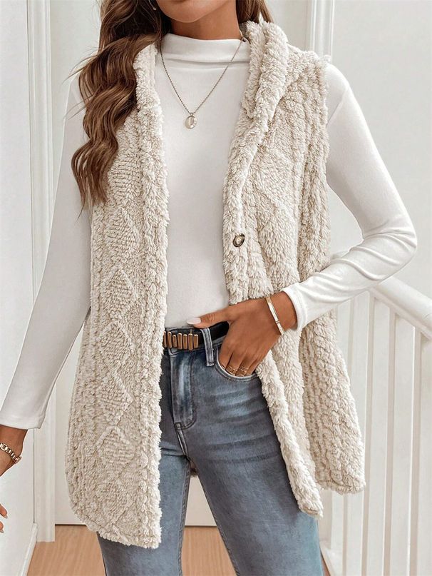 Reversible Fleece Hooded Vest For Women – Lightweight Zip-Up Cardigan, Soft & Cozy Fall Layering Essential_ecoleips.com