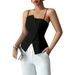 Sexy Style Spaghetti Strap Tank Top, Slim Fit Sweetheart Neck Cami For Summer_ecoleips.com