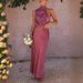 Women's Clothing New Spring And Summer Satin Multi Color Slim Casual Two Piece Suit_ecoleips.com