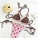 New Women's Lace-Up Two-Piece Swimsuit Style Sexy Bikini Hot Spring Beach Swimwear Popular Online_ecoleips.com