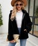 girl F0586 Cross-Border European And American Fashion Casual Autumn Winter New Women's Zipper Hooded Short Jacket_ecoleips.com